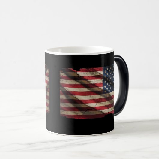 Amerikaanse vlag magie morphing koffie Mok (Voorkant rechts)
