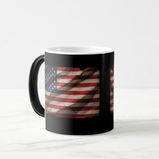 Amerikaanse vlag magie morphing koffie Mok (Voorkant links)
