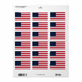 Amerikaanse Vlag Magisch Vlag Etiket (Full Sheet)