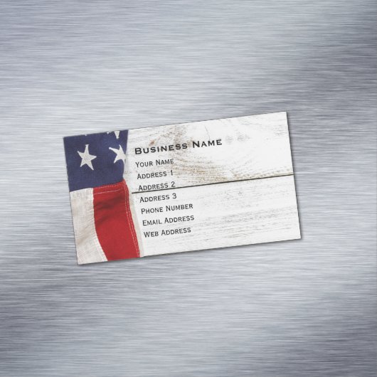  Amerikaanse vlag Magnetisch Visitekaartje (Voorbeeld)