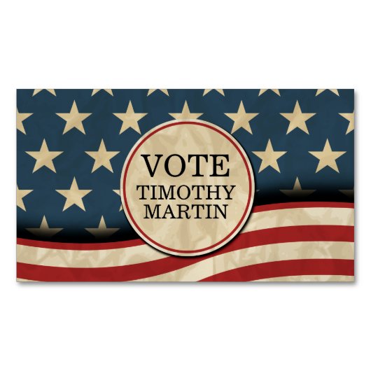 Amerikaanse vlag magnetisch visitekaartje (Voorkant)