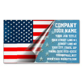 Amerikaanse vlag magnetisch visitekaartje (Voorkant)