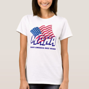 Amerikaanse vlag MAHA MAKE AMERIKA HOLY OPNIEUW T-shirt