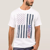 Amerikaanse vlag make-up t-shirt (Voorkant)