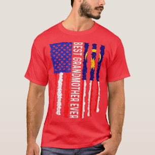 Amerikaanse vlag Maleisië vlag Beste grootmoeder o T-shirt
