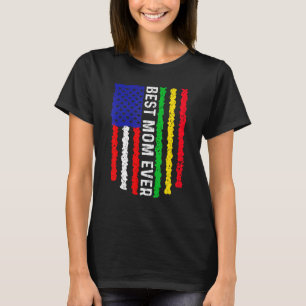 Amerikaanse vlag Mali vlag Beste moeder ooit famil T-shirt