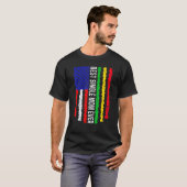 Amerikaanse vlag Mali vlag beste single mam ooit f T-shirt (Voorkant volledig)