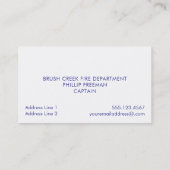 Amerikaanse vlag Maltese kruis Visitekaartje (Achterkant)