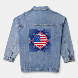Amerikaanse vlag Mandelbrot Denim Jacket
