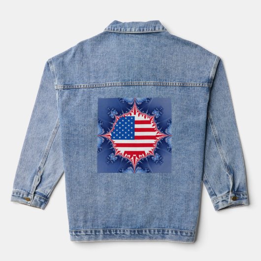 Amerikaanse vlag Mandelbrot Denim Jacket (Achterkant)