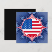 Amerikaanse vlag Mandelbrot Kaart (Voorkant / Achterkant)