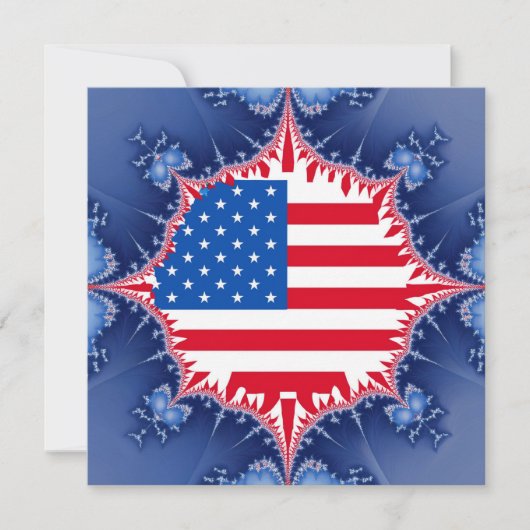 Amerikaanse vlag Mandelbrot Kaart (Voorkant)