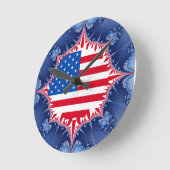 Amerikaanse vlag Mandelbrot Ronde Klok (Hoek)