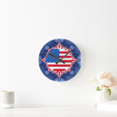 Amerikaanse vlag Mandelbrot Ronde Klok (Huis)