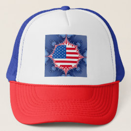 Amerikaanse vlag Mandelbrot Trucker Pet