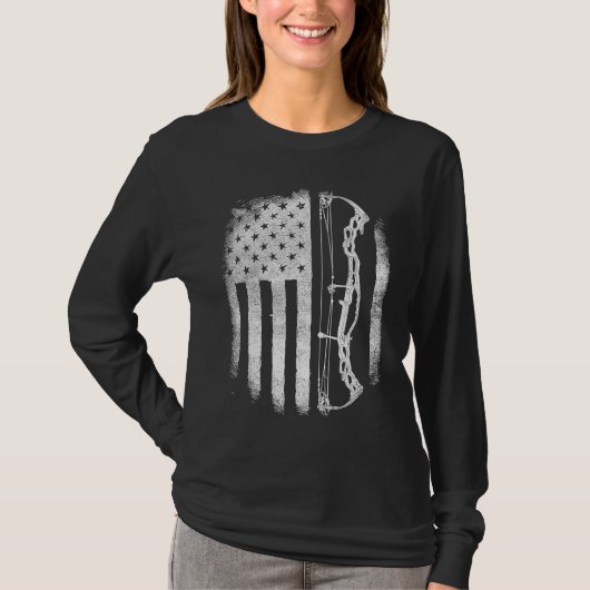 Amerikaanse vlag Mannen Archer Bow T-shirt (Voorkant)