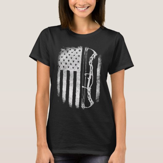 Amerikaanse vlag Mannen Archer Bow T-shirt (Voorkant)