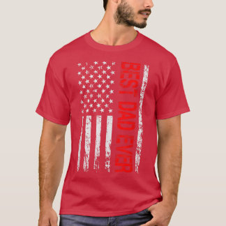 Amerikaanse vlag Mannen Patriot Beste vader op vad T-shirt