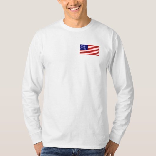 Amerikaanse vlag Mannen Shirt met lange hoes (Voorkant)