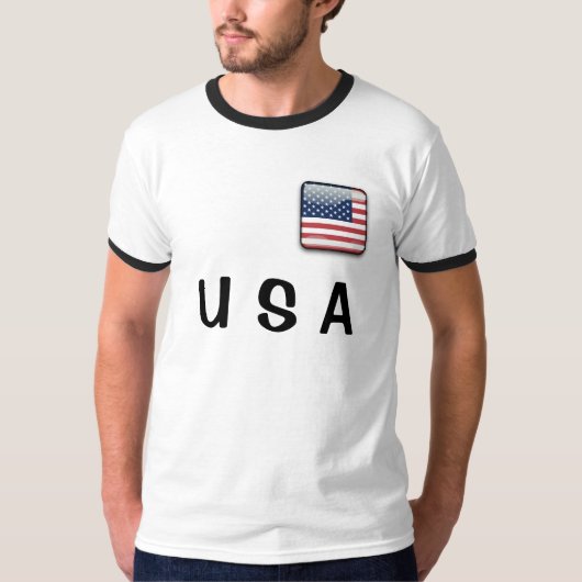 Amerikaanse vlag Mannen T-shirt (Voorkant)