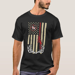 Amerikaanse vlag Mannen Vat van de jachthacht T-shirt
