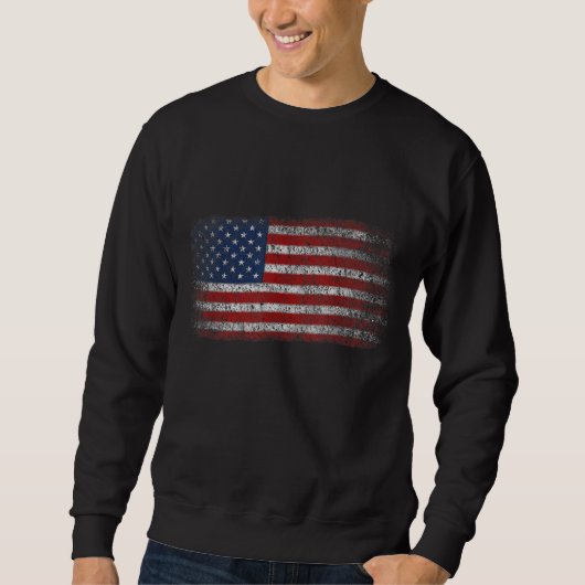 Amerikaanse vlag Mannen Vrouwen 4 juli  VS Fl. Trui (Voorkant)