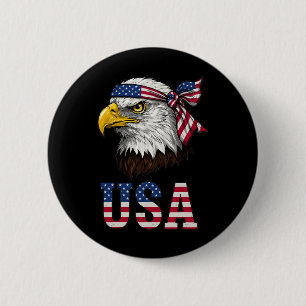 Amerikaanse Vlag Mannen Vrouwen Kinderen Amerikaan Ronde Button 5,7 Cm