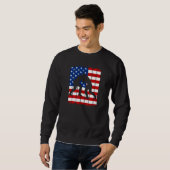 Amerikaanse vlag mannen worstelen trui (Voorkant volledig)