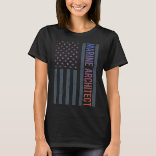 Amerikaanse vlag - Marine Architect T-shirt