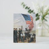 Amerikaanse Vlag  Marine Schilderkunst Briefkaart (Staand voorkant)