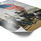 Amerikaanse Vlag Marine Schilderkunst Foto Afdruk (Hoek)