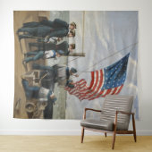 Amerikaanse Vlag Marine Schilderkunst Wandkleed (In Situ (horizontaal))