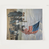 Amerikaanse Vlag Marine Schilderkunst Wandkleed (Voorkant (horizontaal))