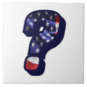 Amerikaanse vlag Mark LG Photo Ceramic Tegel Tegeltje (Voorkant)