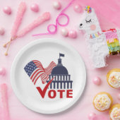 Amerikaanse vlag, Mark Paper Plating Papieren Bordje (Feest)