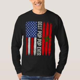 Amerikaanse vlag Marokko vlag beste Pop Pop ooit f T-shirt