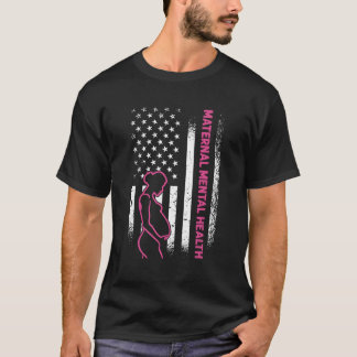 Amerikaanse vlag maternale gezondheid bewustzijn t-shirt