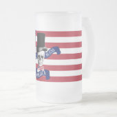 Amerikaanse vlag matglas bierpul (Voorkant rechts)