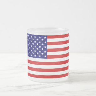 Amerikaanse vlag matglas koffiemok