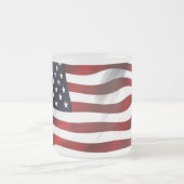 Amerikaanse vlag matglas koffiemok (Center)