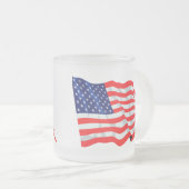 Amerikaanse vlag matglas koffiemok (Voorkant rechts)