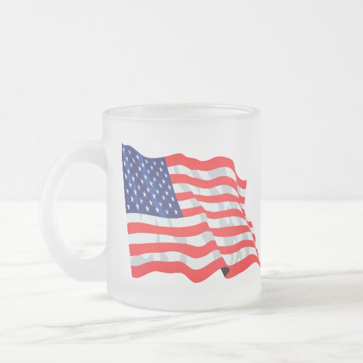 Amerikaanse vlag matglas koffiemok (Links)
