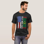 Amerikaanse vlag & Mauritanië vlag beste vrouw ooi T-shirt (Voorkant volledig)