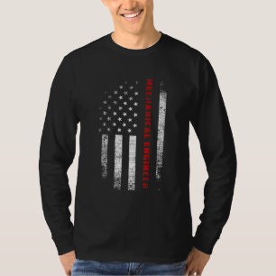 -Amerikaanse Vlag Mechanical Engineer Apparel T-shirt