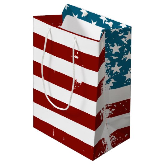 Amerikaanse vlag medium cadeauzakje (Voorkant Gekanteld)