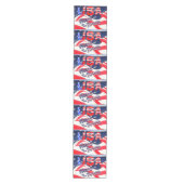 Amerikaanse vlag medium tafelloper (Voorkant)