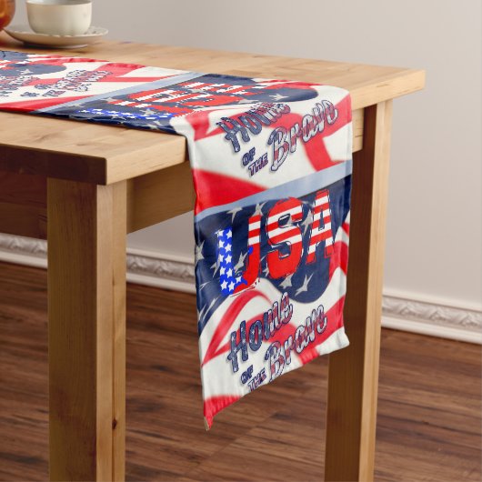 Amerikaanse vlag medium tafelloper (Voorbeeld)