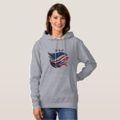 Amerikaanse vlag meisje hoodie (Voorkant volledig)