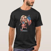 Amerikaanse vlag meisje t-shirt (Voorkant)