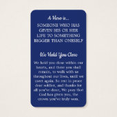 Amerikaanse vlag Memorial Fallen Soldier Prayer Ka Visitekaartje (Achterkant)